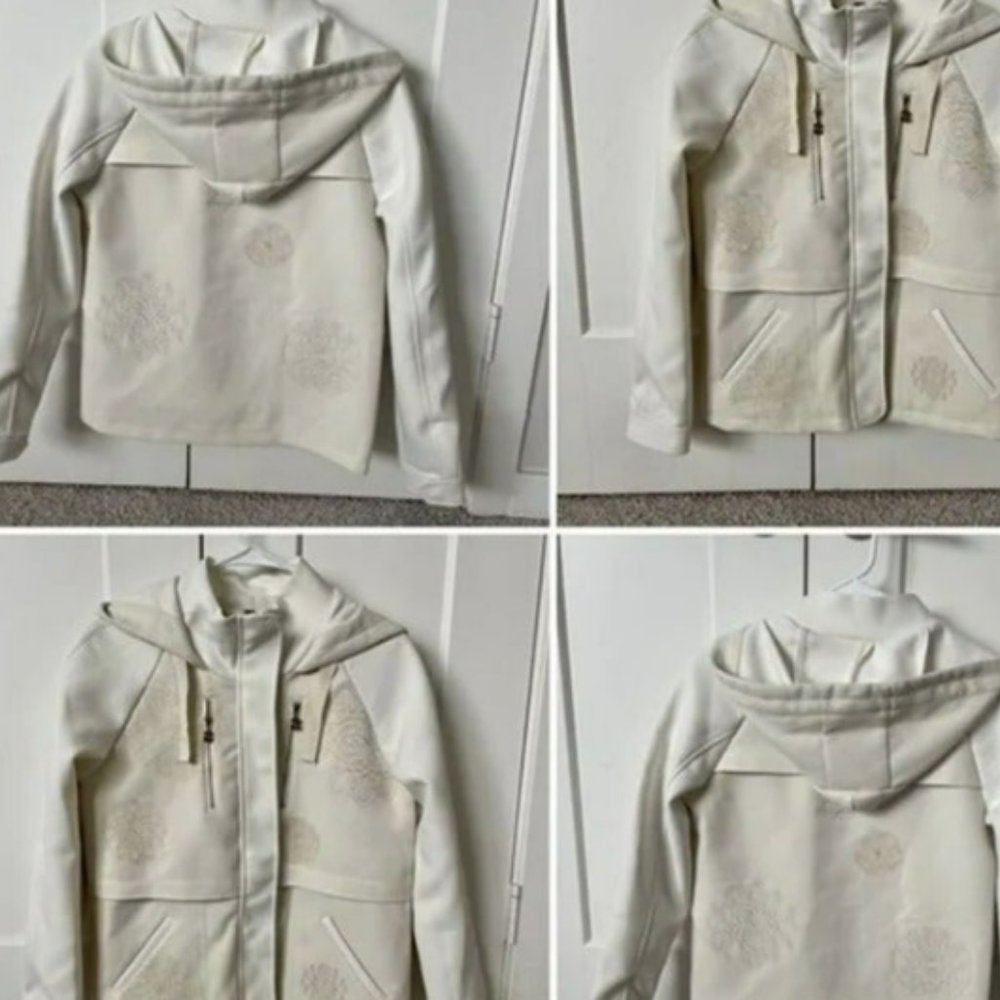 Desigual faux leather light jacket white